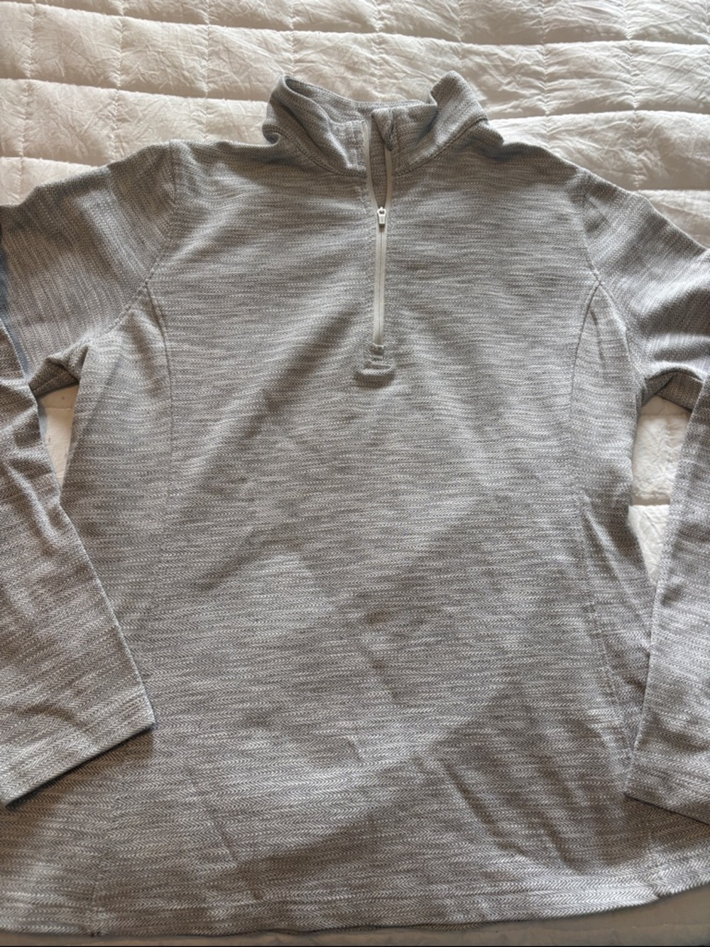 Lady Hagen Women’s Light Gray /White 1/4 Zip